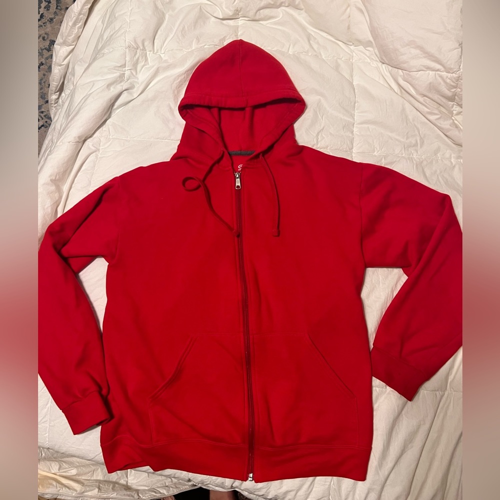 Red men hoodie size m